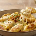 Hai freddo e poca voglia di cucinare questa pasta all’uovo in padella con formaggio fuso ti salva la cena in 10 minuti