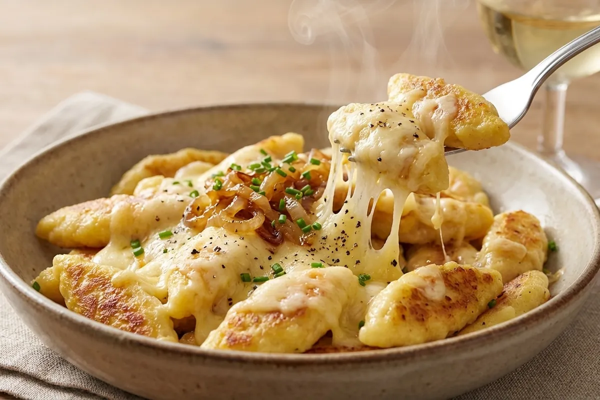 Hai freddo e poca voglia di cucinare questa pasta all’uovo in padella con formaggio fuso ti salva la cena in 10 minuti