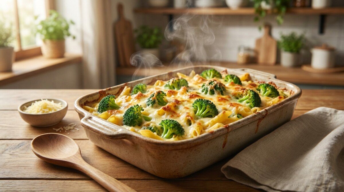 La ricetta salvavivande di gennaio: gratin cremoso di broccoli che trasforma la pasta avanzata in una delizia irresistibile