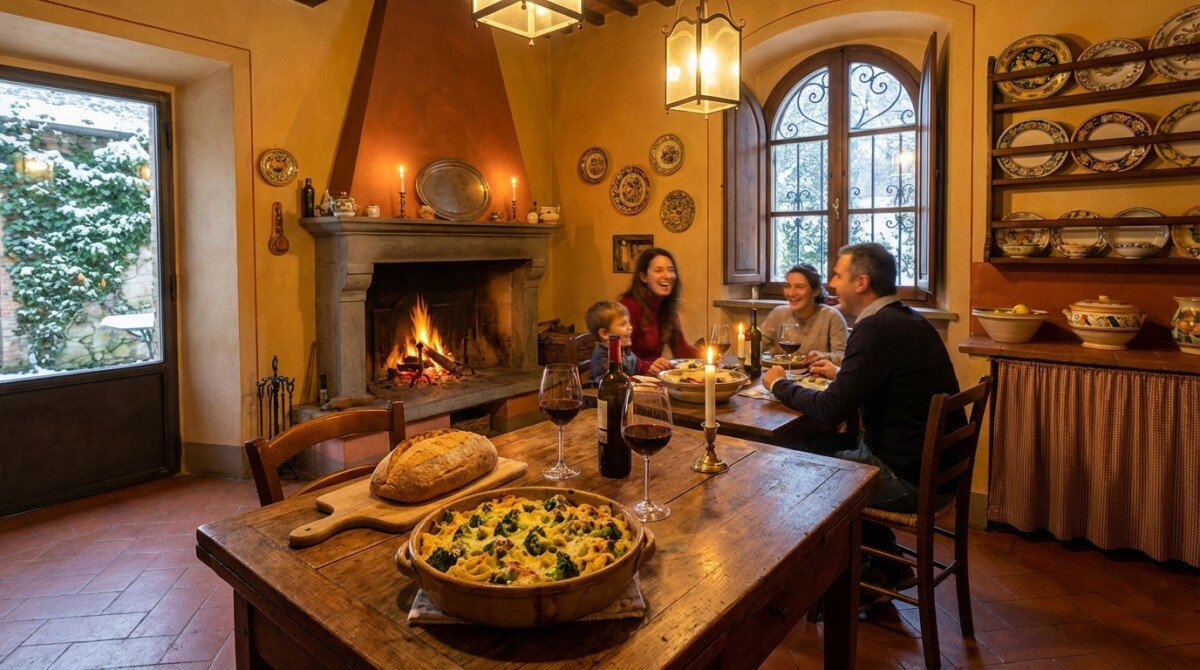 scopri come trasformare la tua pasta dimenticata in un piatto da ristorante con questo gratin cremoso di broccoli, perfetto per le domeniche sera d'inverno.