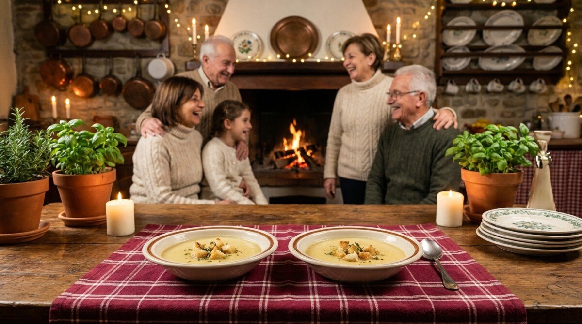 Questa vellutata cremosa e profumata di topinambur trasforma una serata invernale in un momento dolce e accogliente