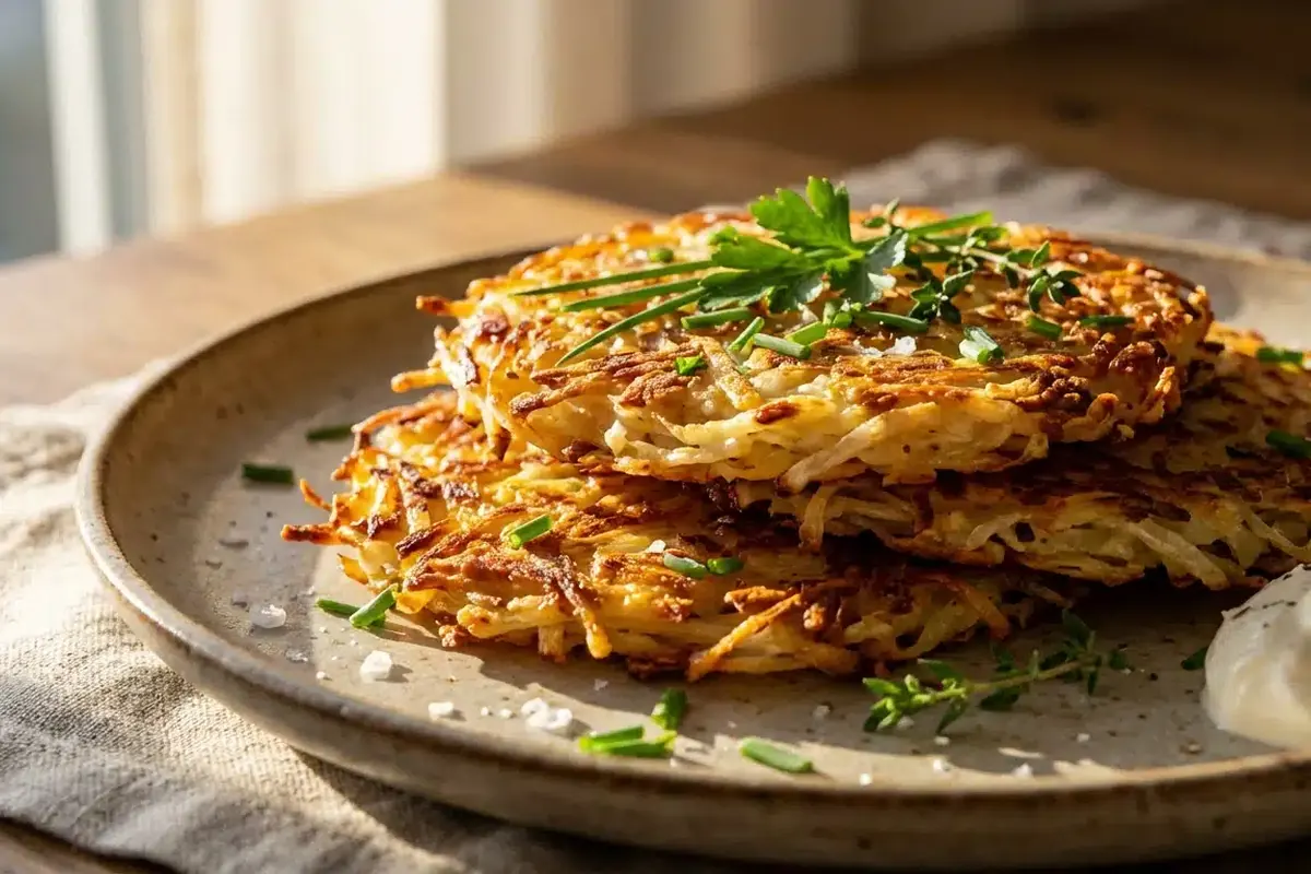 Se vuoi un piatto caldo che fa bene e soddisfa davvero: rösti di sedano rapa con crosticina perfetta e sapore nocciolato che conquista