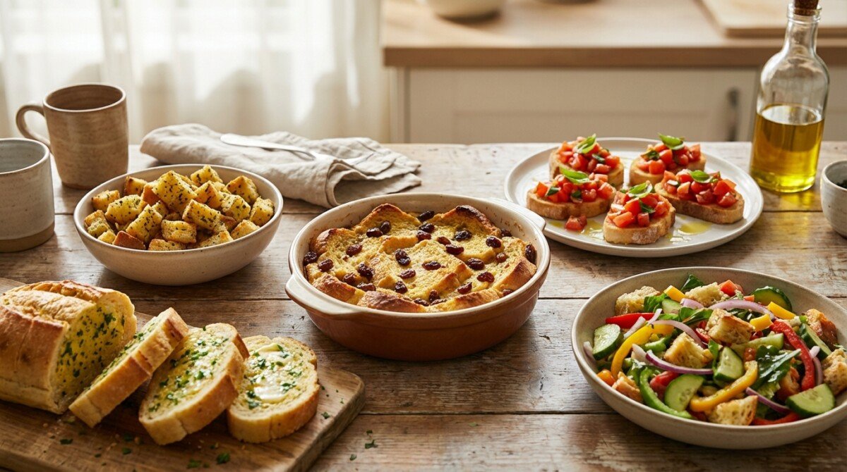 Smetti di sprecare: 5 idee intelligenti per trasformare il pane raffermo in piatti deliziosi anziché buttarlo via