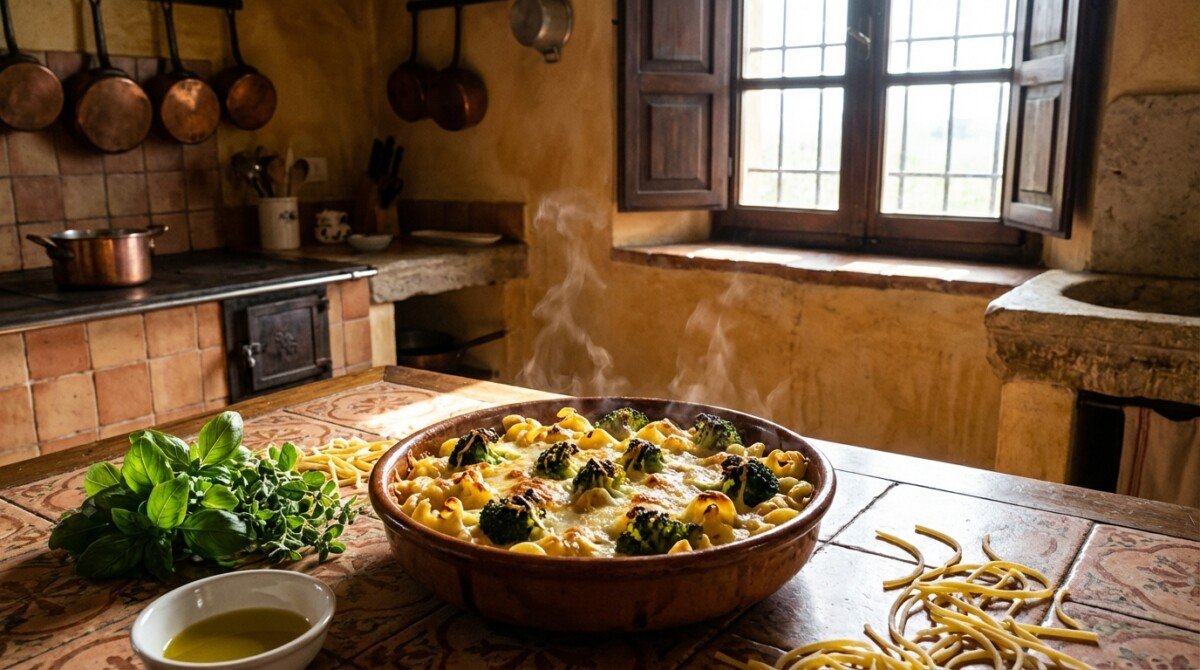 Questo gratin “salva-cena” sta facendo impazzire le famiglie: broccoli croccanti, pasta riciclata e una crosticina dorata da standing ovation