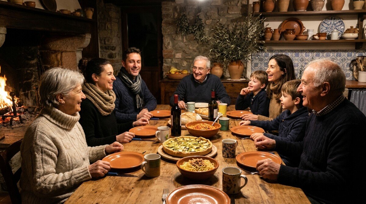 scopri una ricetta facile e veloce per una cena invernale improvvisata con torta di porri e capra, perfetta per riscaldare l'atmosfera e riunire tutta la famiglia attorno al tavolo.