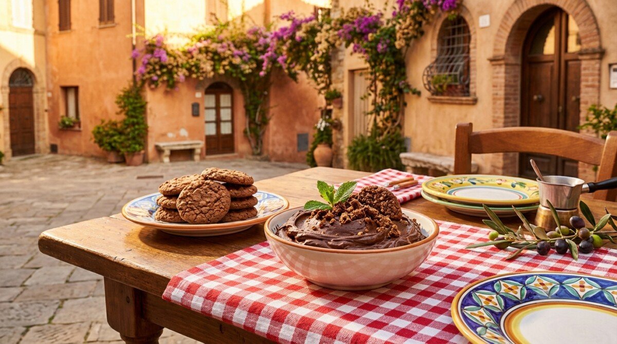 scopri una mousse al cioccolato ultra intensa accompagnata da biscotti morbidi, senza bisogno di cottura: un dessert irresistibile che conquista con ogni morso.