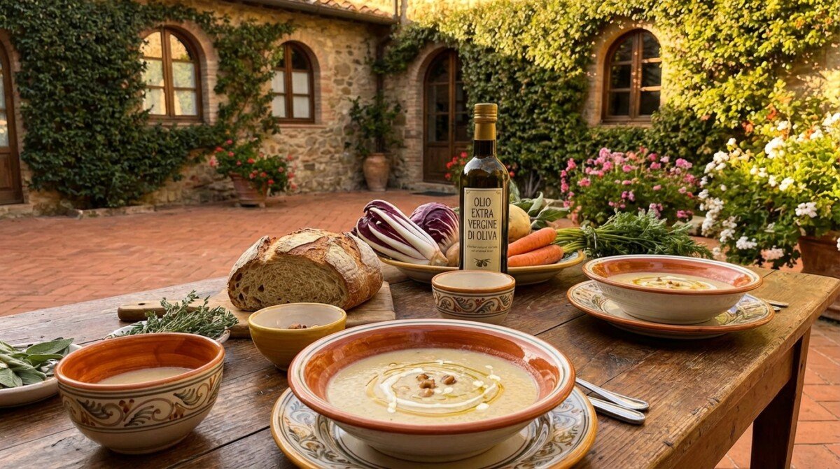 scopri la vellutata di sedano rapa con olio di nocciole e panna fresca, una ricetta innovativa che trasforma le zuppe invernali tradizionali in un'esperienza gourmet ricca e raffinata.