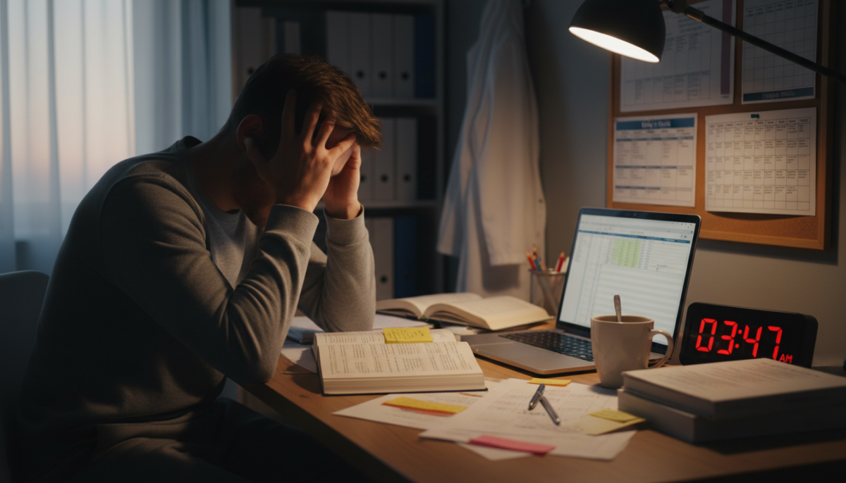 scopri le abitudini che aumentano l'ansia da esami per chi lavora a turni, impara a riconoscerle e scarica schede gratuite da stampare per gestire meglio lo stress.