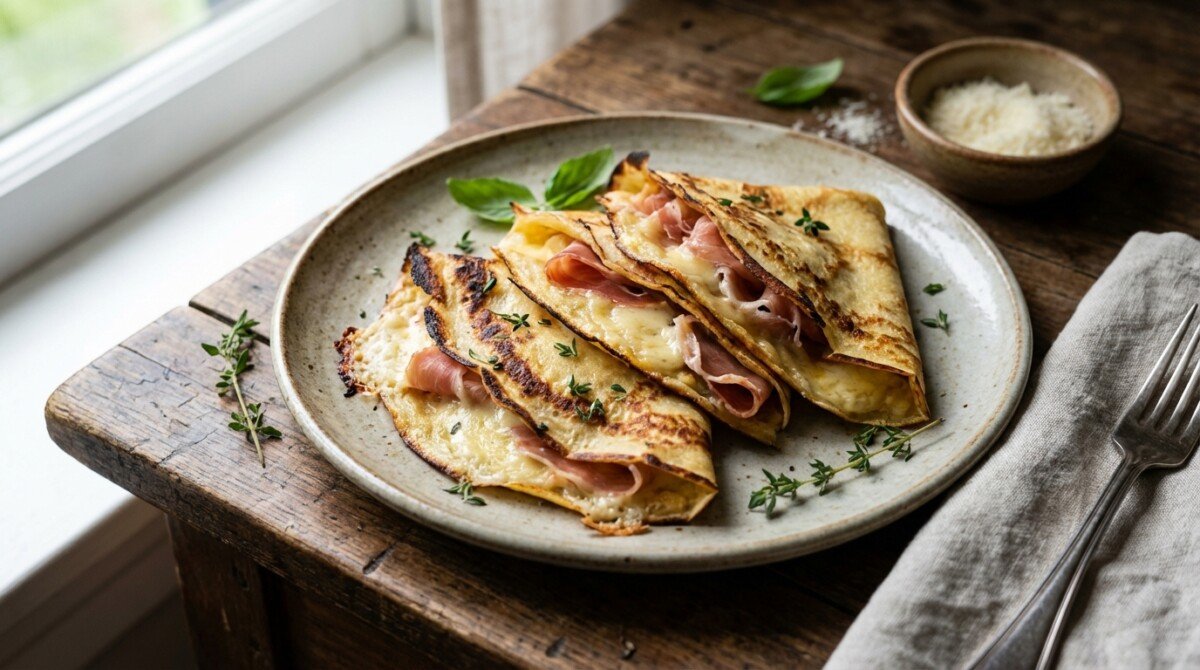 scopri la ricetta facile e veloce delle crepes prosciutto e formaggio per celebrare la candelora con una cena gustosa e irresistibile!