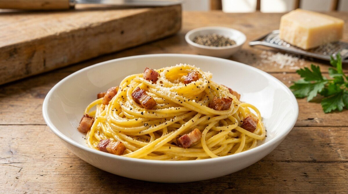 scopri la ricetta autentica della carbonara cremosa senza panna, con il trucco segreto per una pasta irresistibile e perfetta in ogni occasione. semplice, gustosa e veloce da preparare!