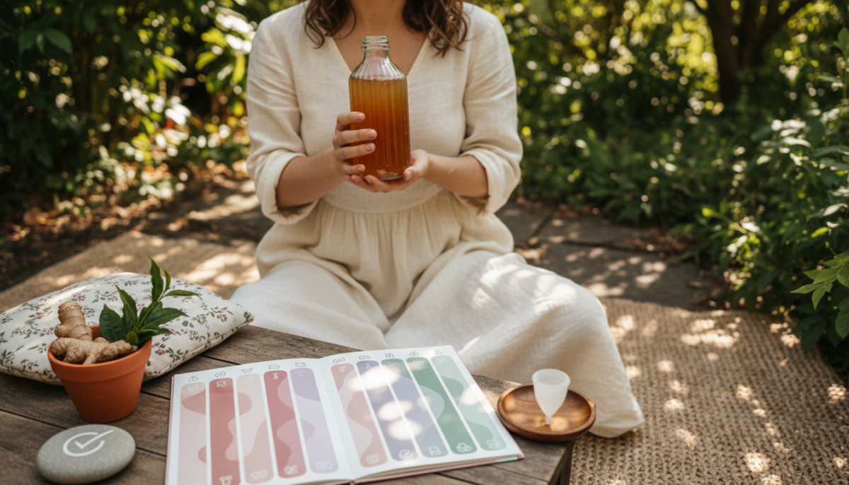 scopri la checklist di sicurezza essenziale per bere kombucha durante il ciclo mestruale, con tutte le informazioni necessarie e uno schema settimanale dettagliato per un consumo sicuro e consapevole.