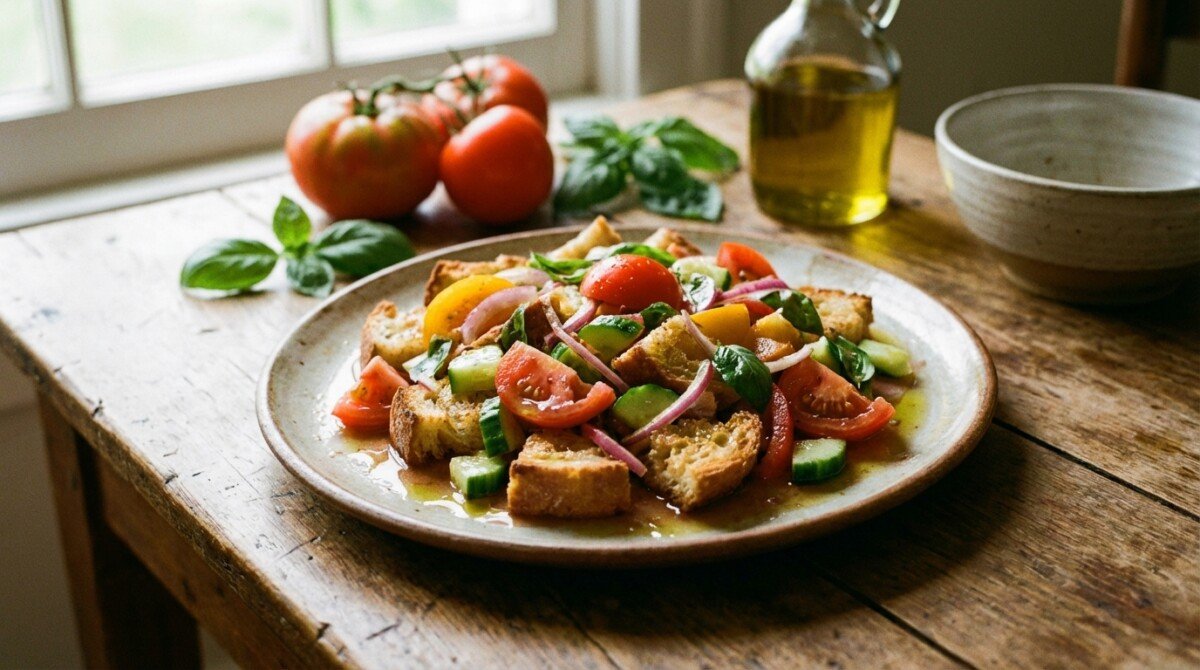 scopri come preparare la panzanella toscana originale con la nostra ricetta tradizionale semplice e autentica. un piatto fresco e gustoso che non puoi perderti!