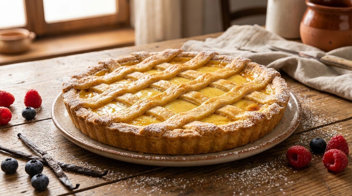 scopri il segreto per una crostata alla crema pasticcera con una base perfetta e una crema irresistibile, pronta a conquistare il palato di tutti.