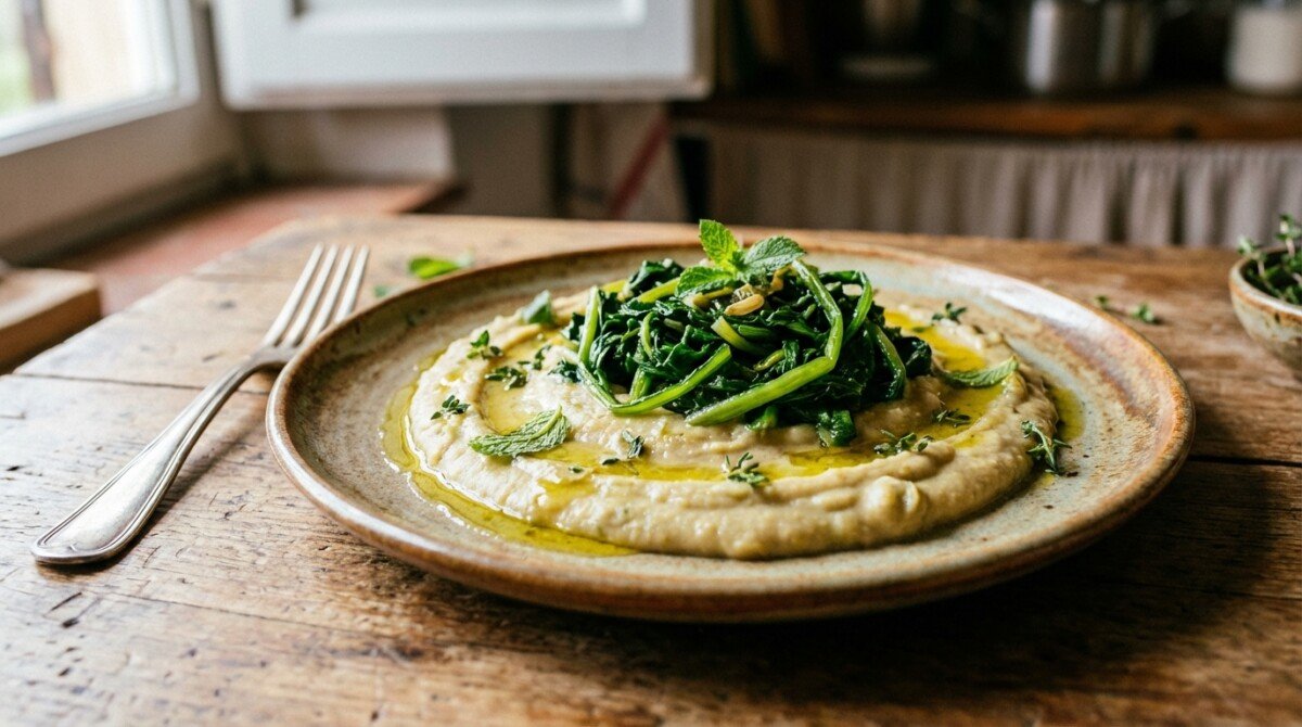 scopri la ricetta facile di fave e cicoria, un piatto tradizionale italiano ricco di sapore da preparare rapidamente per un pasto genuino e gustoso.