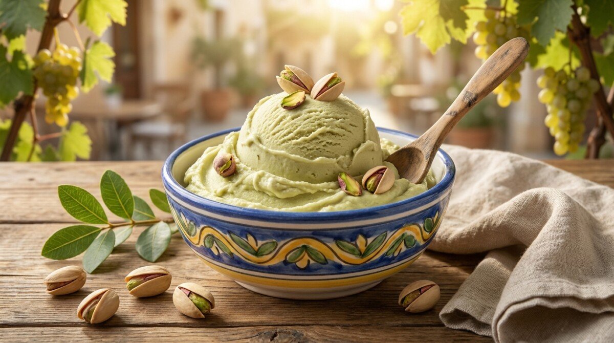 scopri il vero sapore del gelato al pistacchio siciliano, preparato con ingredienti autentici per un gusto irresistibile che conquisterà il tuo palato.