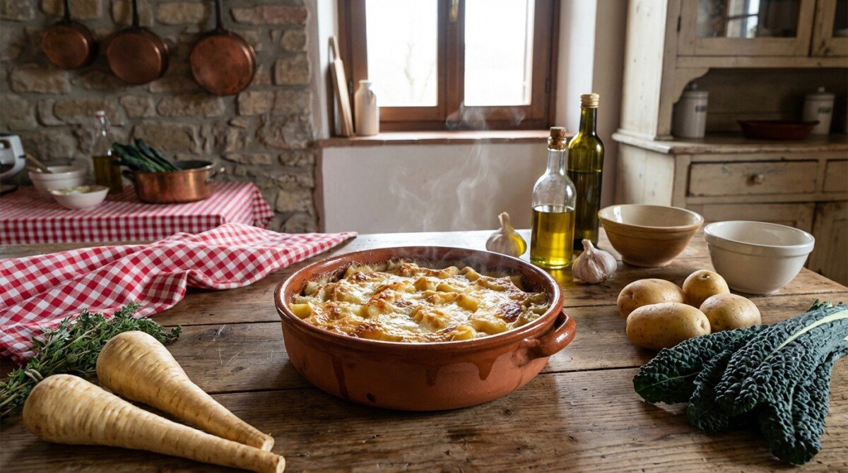 scopri il gratin di pastinaca e patate, un piatto cremoso e saporito che si scioglie in bocca. perfetto per far apprezzare le verdure invernali anche ai bambini.