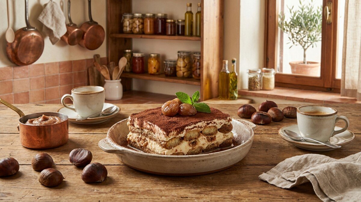 Ho provato questo tiramisù alla crema di castagne valutato 4,7/5: una vera delizia