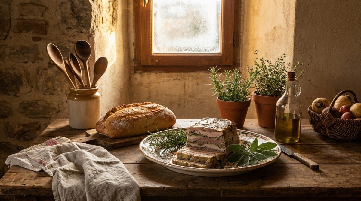 scopri il ritorno del tradizionale pâté d’aveyron: la terrina della nonna con un sapore d’infanzia che riscalda le fredde giornate invernali.