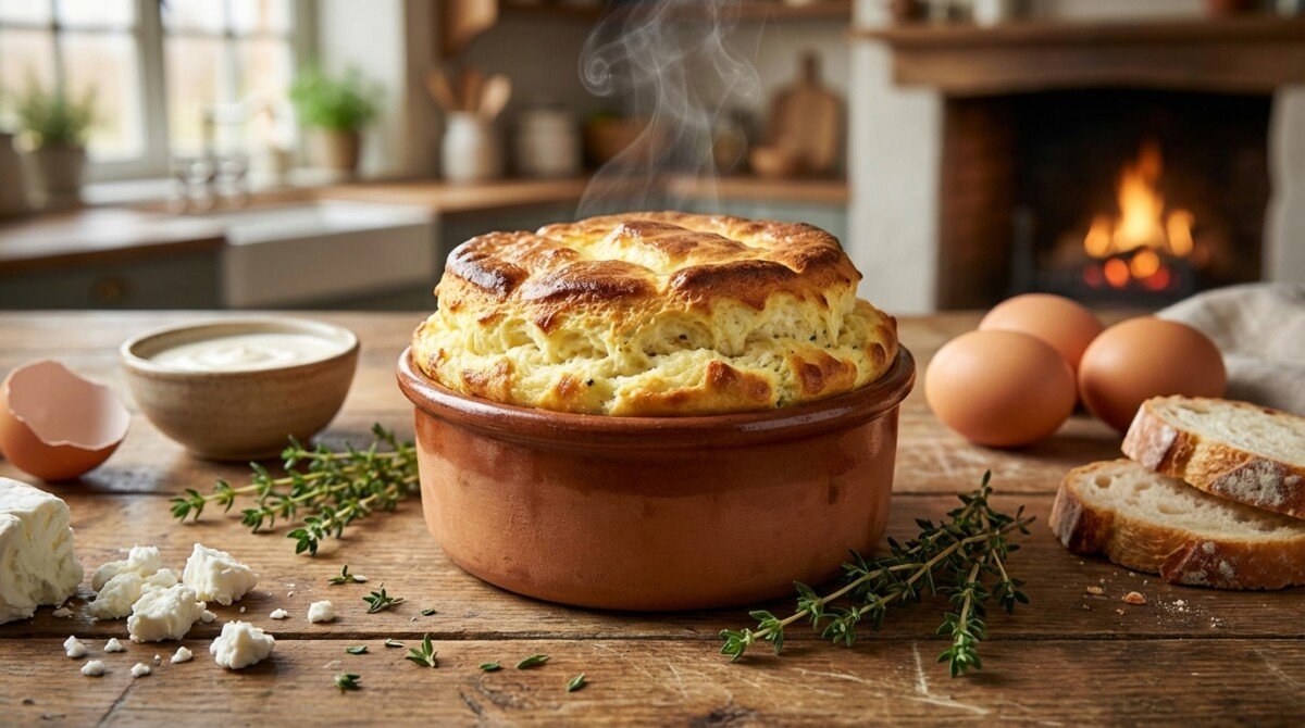 La nuova ricetta express che scalda l'inverno: soufflé al formaggio di capra, soffice e cremoso, preparato con gli ingredienti che hai in frigo (pronto in soli 12 minuti