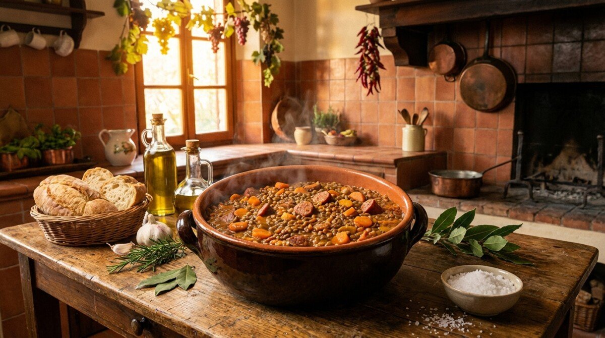 scopri la ricetta perfetta per l'autunno con lenticchie, carote e salsiccia affumicata: tre ingredienti ricchi di sapore da cucinare insieme in pentola per un piatto caldo e confortante.