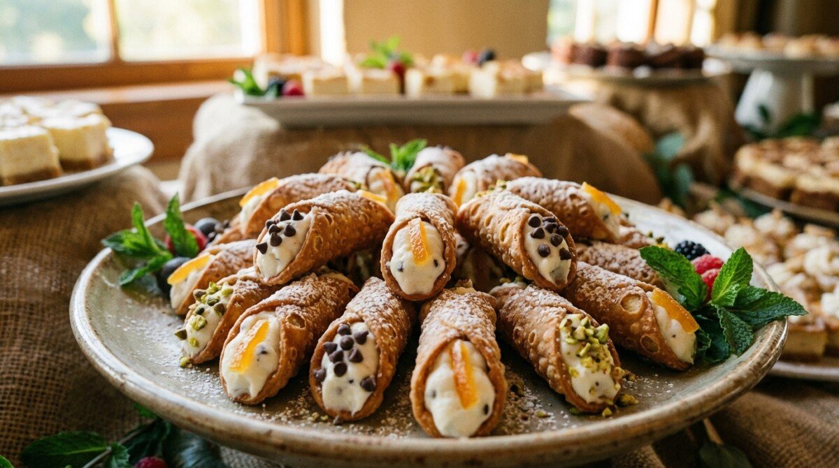 delizia i tuoi ospiti con mini cannoli, l'autentico dolce siciliano reinventato in formato finger food perfetto per buffet e momenti speciali.