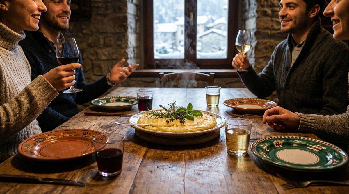 scopri come rendere i tuoi aperitivi invernali indimenticabili con la nostra ricetta di polenta semplice arricchita da erbe aromatiche fresche per un gusto straordinario.