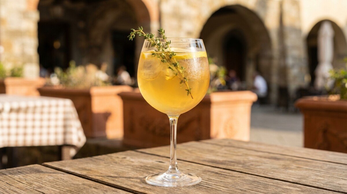Punta sull'originalità con questo cocktail di gin, bitter lemon e timo: l'aperitivo ideale, fresco e profumato