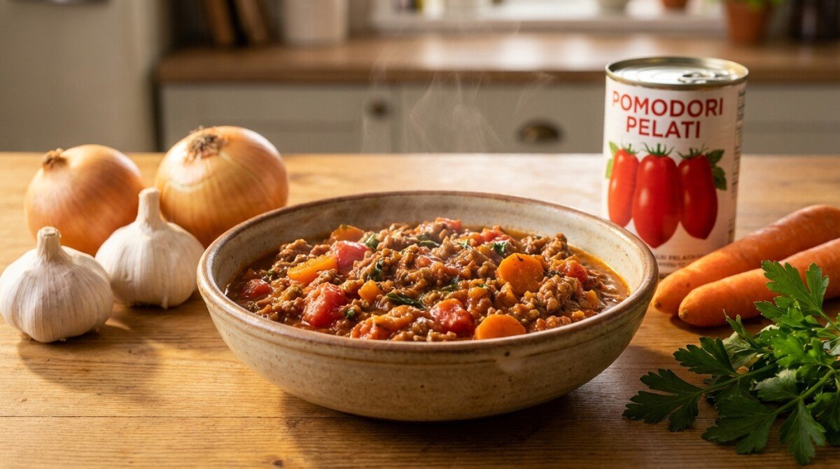 scopri la ricetta facile e veloce del ragù economico perfetto per tutta la settimana, preparato con ingredienti a basso costo senza rinunciare al gusto.