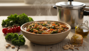 scopri come preparare una ribollita veloce in pentola a pressione, un piatto tradizionale toscano ricco di sapori, perfetto per un pranzo gustoso e rapido.