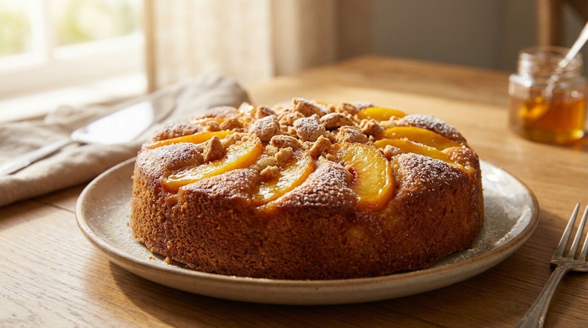 scopri il gusto irresistibile della torta con amaretti e pesche, un perfetto equilibrio tra fragranza e dolcezza in ogni morso. una delizia che conquisterà tutti!