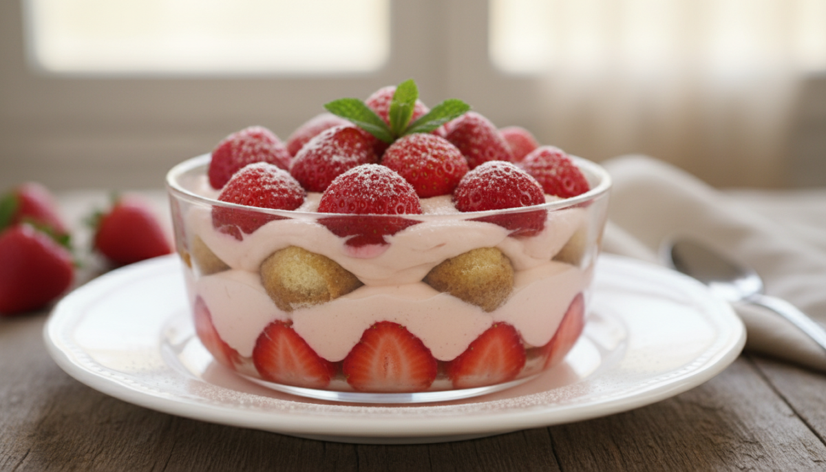 scopri la ricetta facile e deliziosa del tiramisù alle fragole senza uova, perfetto per ogni occasione. un dolce fresco e genuino che conquisterà tutti!