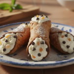 Cannoli siciliani con cialda leggera per un dolce tradizionale e sfizioso