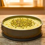 Cheesecake al pistacchio senza forno con pasta pura al 95%: crema verde densa, base digestive croccante e 3,50 € a fetta gli ospiti non credono che non l’hai cotta