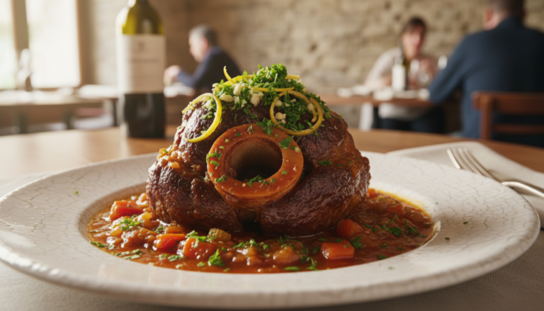 scopri l'autentico ossobuco con gremolada, un piatto che unisce tradizione e sapori genuini della cucina italiana per un'esperienza gastronomica indimenticabile.