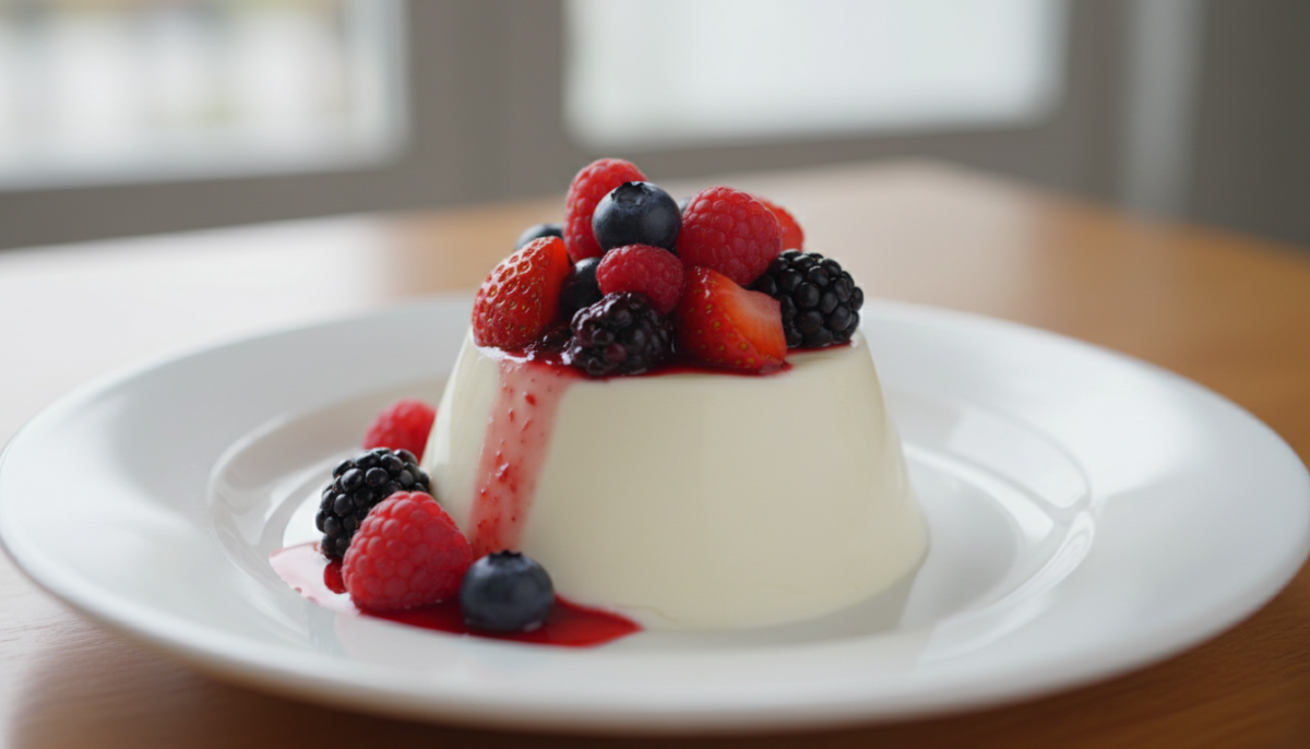 scopri la ricetta veloce e semplice della panna cotta ai frutti di bosco, un dessert gustoso e raffinato perfetto per ogni occasione.