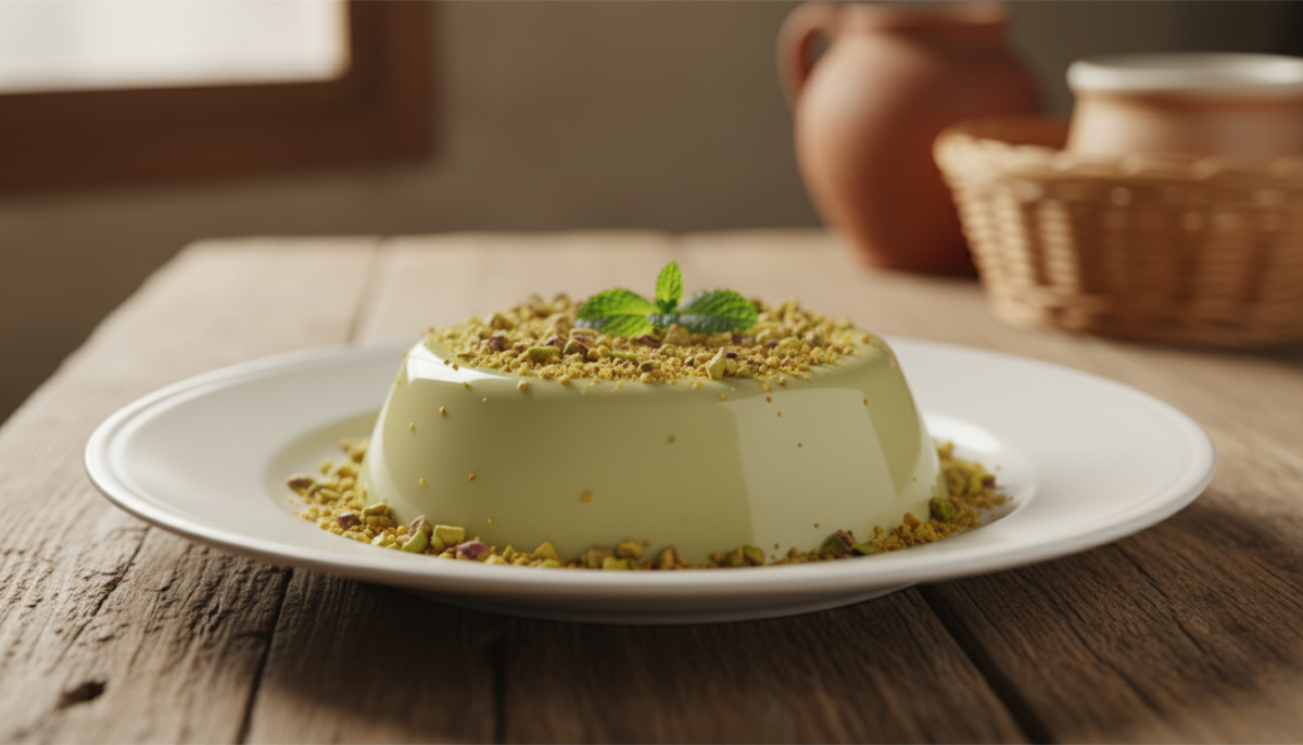 scopri la ricetta autentica della panna cotta al pistacchio siciliano, un dolce cremoso e irresistibile perfetto per ogni occasione.