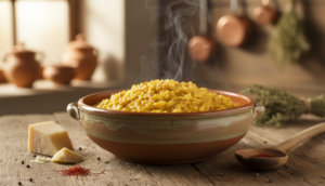 Risotto alla milanese originale: zafferano, tostatura e mantecatura per una cremosità perfetta