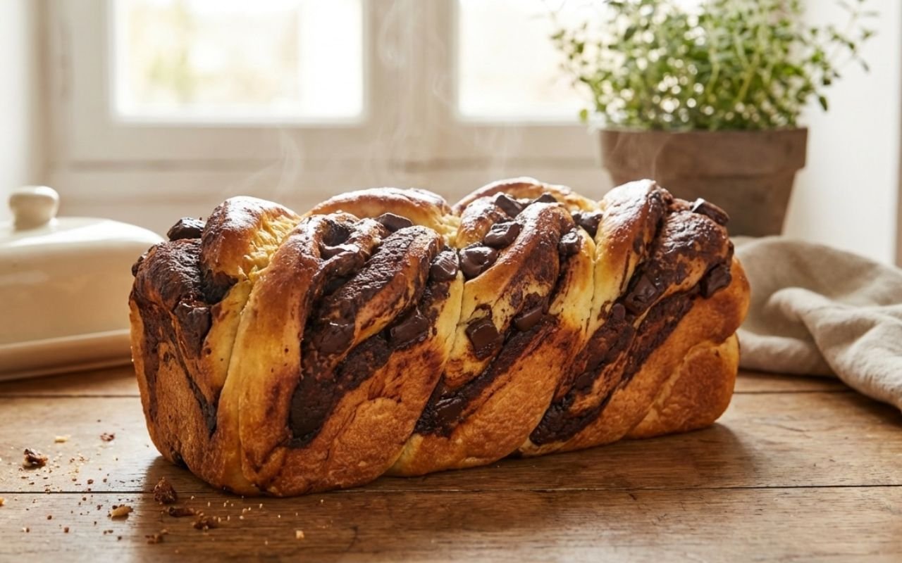 Da quando preparo questa brioche al cacao con inserto congelato da 15 g, nessuno crede che il cuore scorra ancora dopo il taglio : impasto a 24°C, 1 ora e 30 di lievitazione e forno a 230°C per 7 minuti