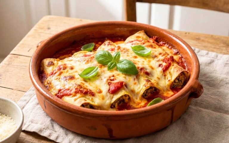 Questa ricetta per tubi ripieni di ricotta e prosciutto rivoluziona i gratin in 30 minuti