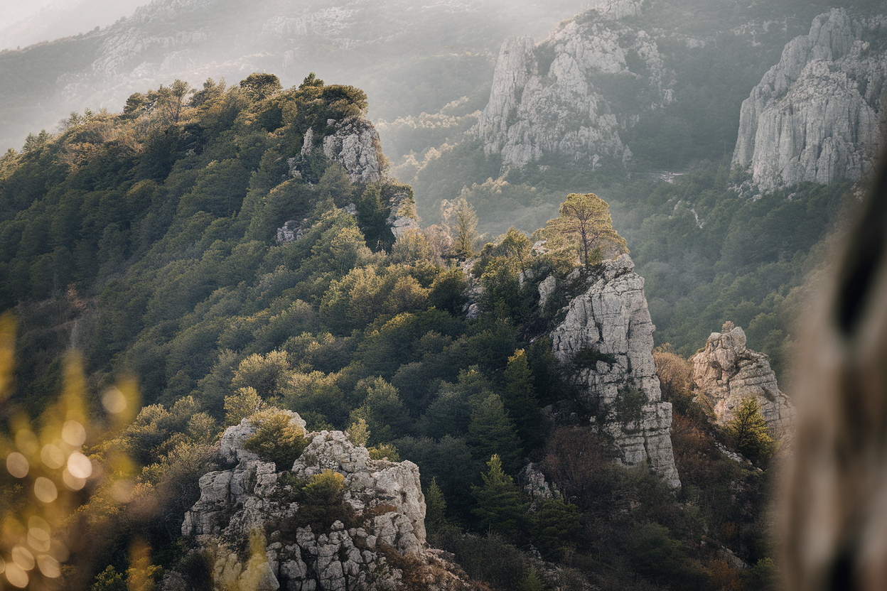 Cresta rocciosa della Riserva con vegetazione naturale