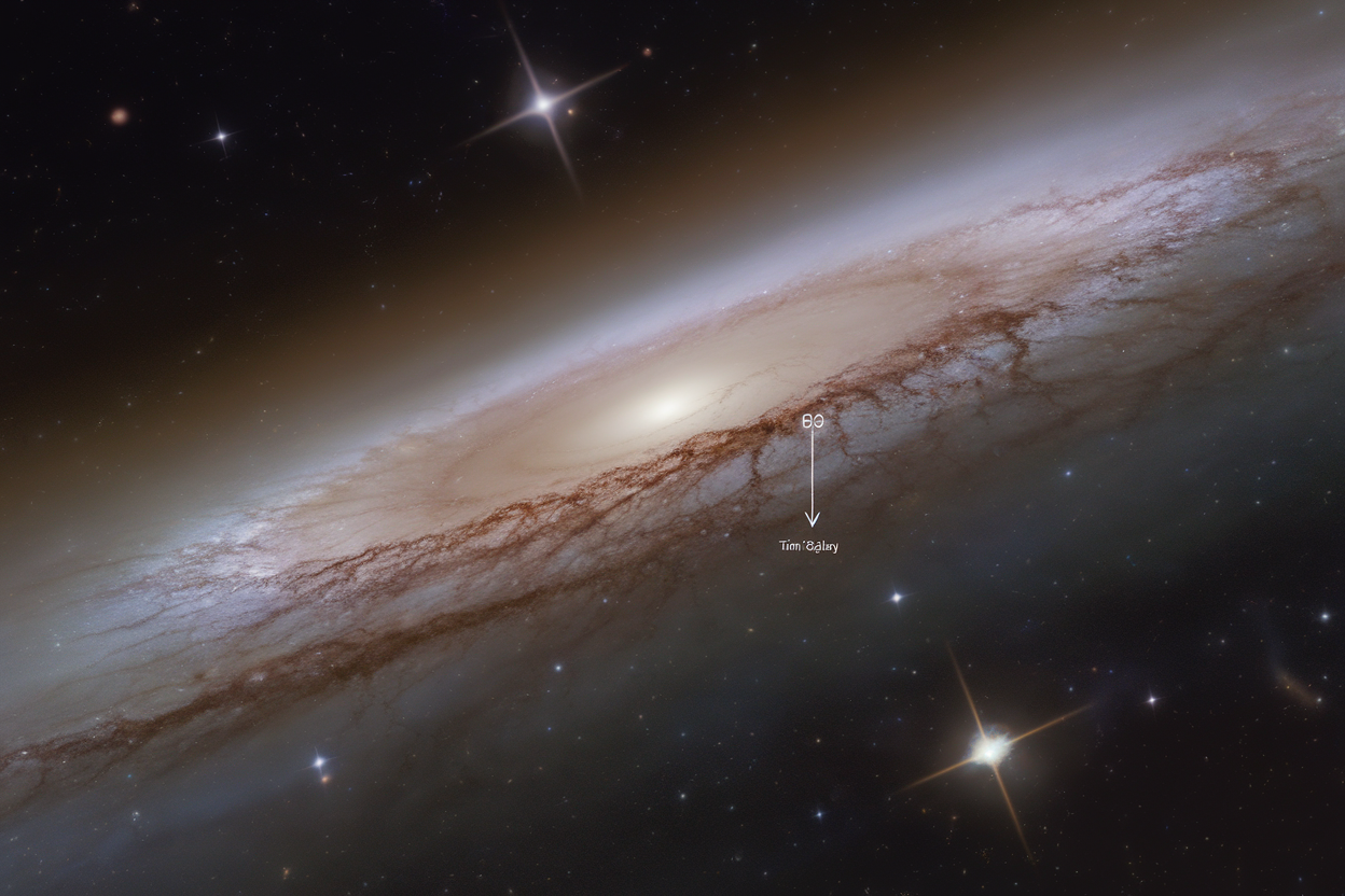 Campo infrarosso con la galassia nana ospite dell'FRB indicata