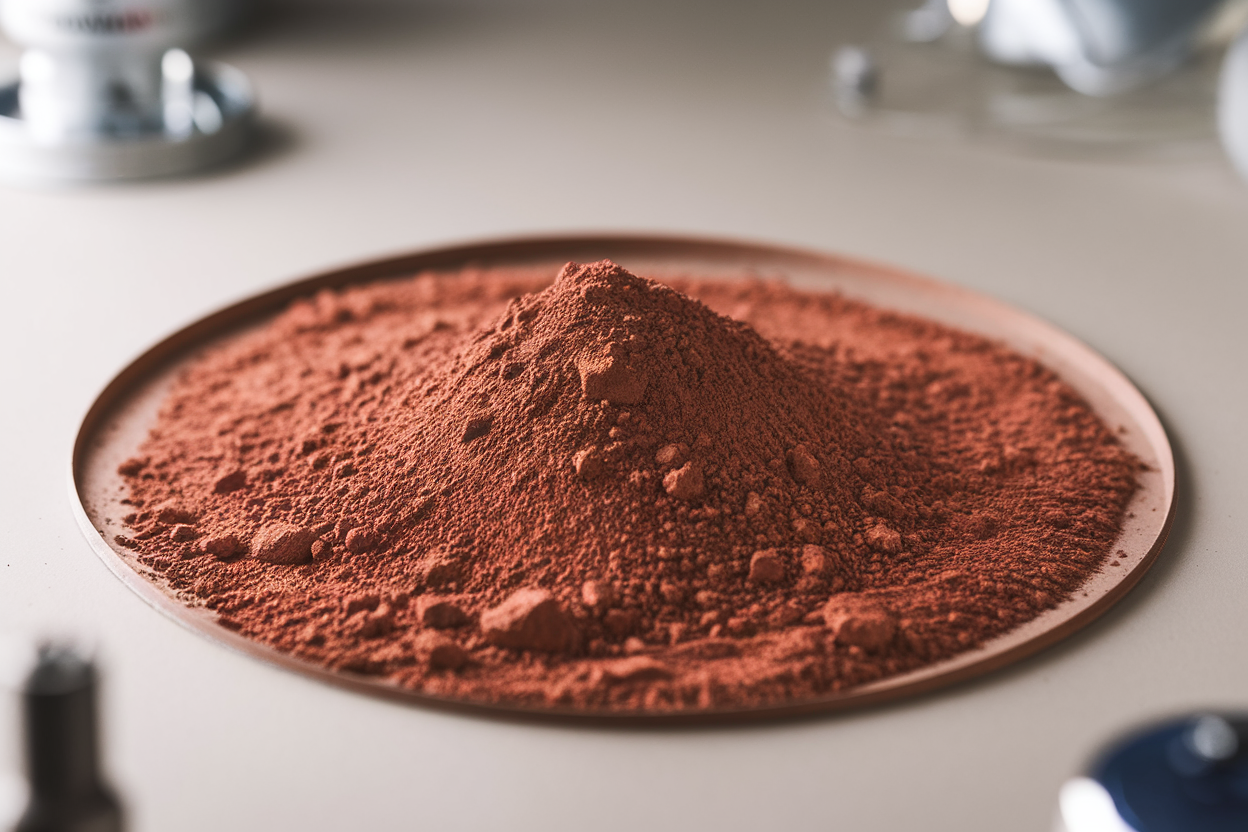Polvere terracotta fine simile al suolo marziano